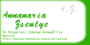 annamaria zsemlye business card